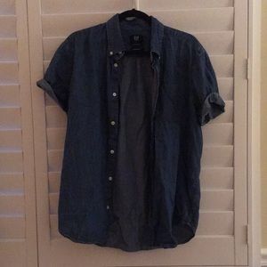 Gap Denim Short Sleeve Button Down